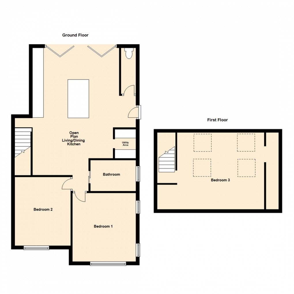 Floorplan for Kelmscott Gardens, Leeds