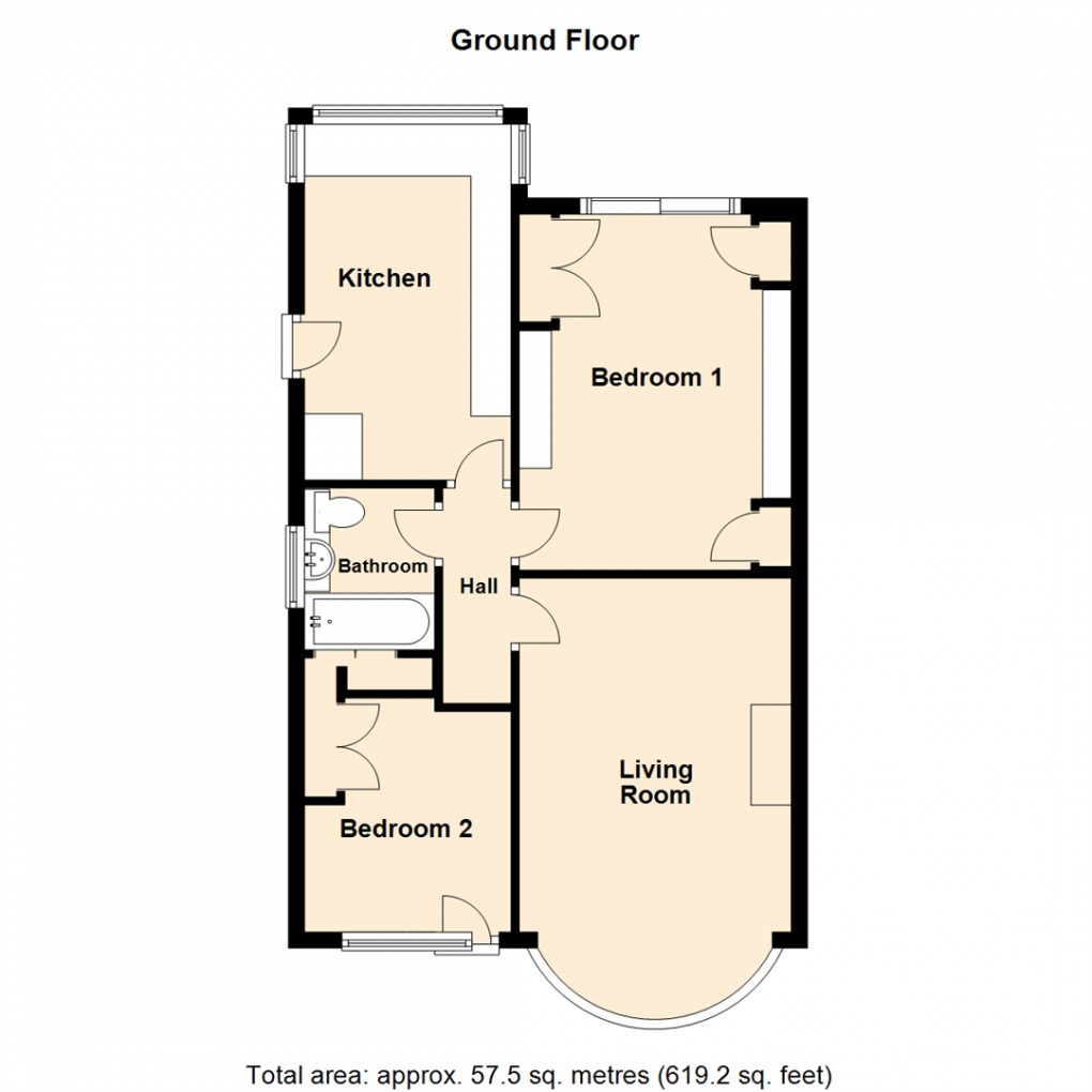 Floorplan for Kennerleigh Avenue, Leeds