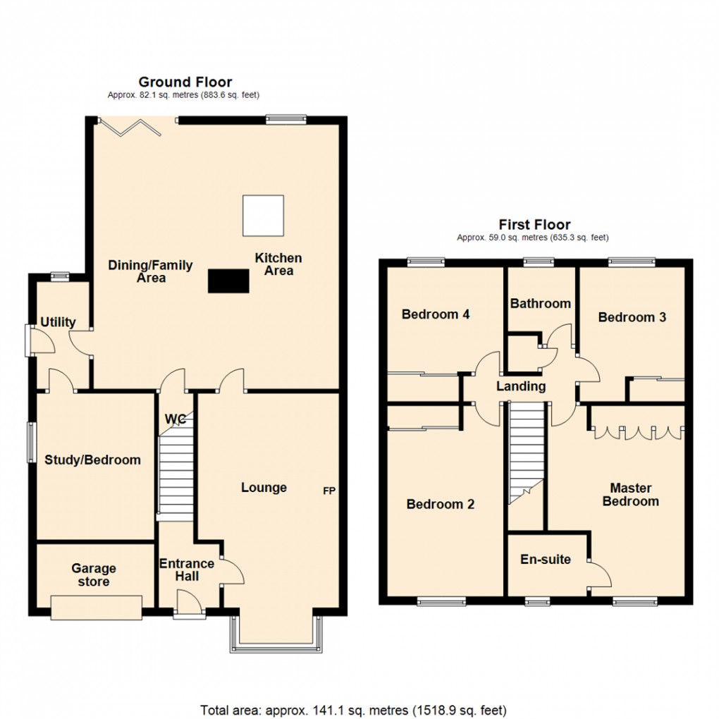 Floorplan for Field View, South Milford, Leeds