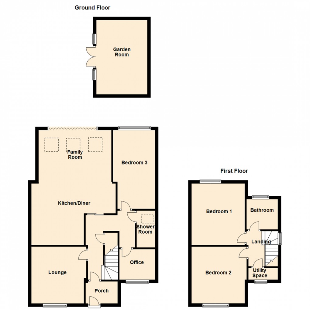 Floorplan for Savile Road, Methley, Leeds