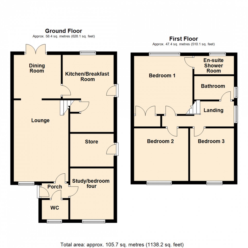 Floorplan for Hopefield Chase, Rothwell, Leeds