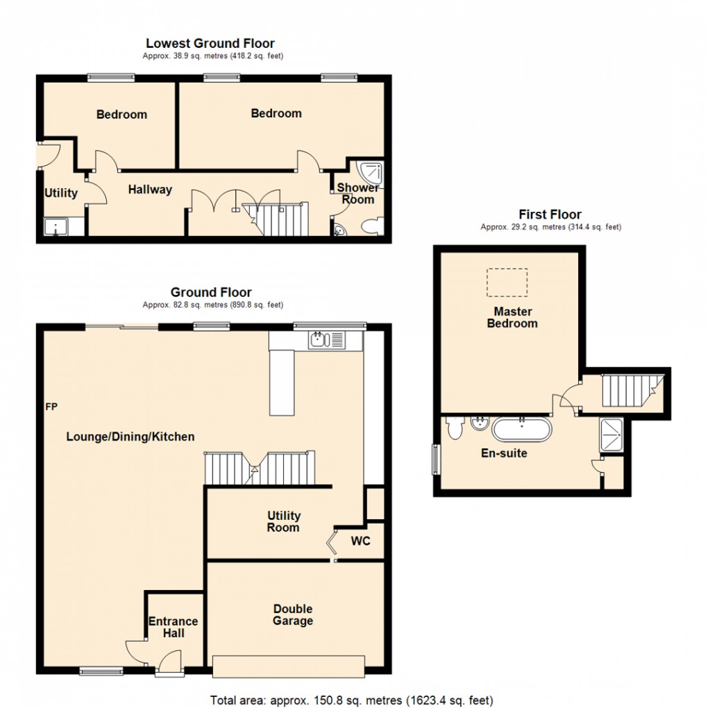 Floorplan for Westfield Lane, South Milford, Leeds