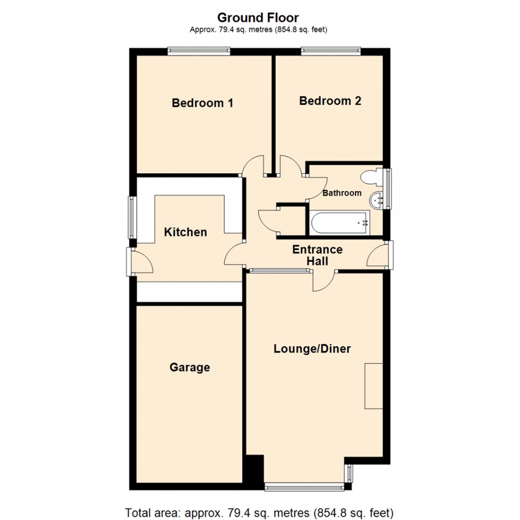 Floorplan for Farnham Croft, Leeds