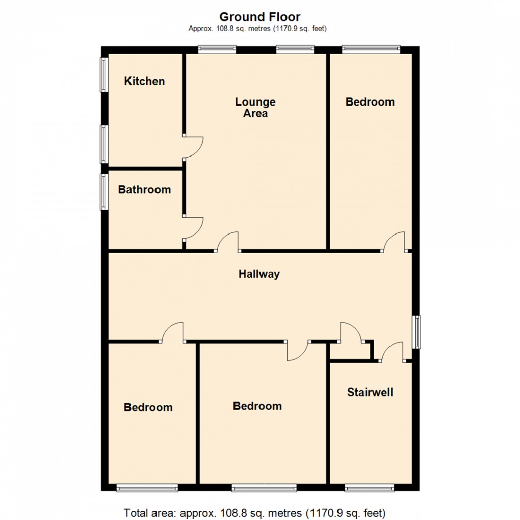 Floorplan for Lynwood Crescent, Woodlesford, Leeds