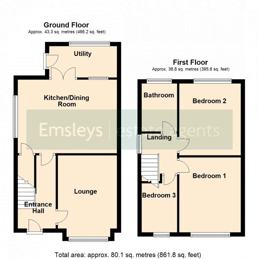 Floorplan for Oakwood Drive, Rothwell, Leeds