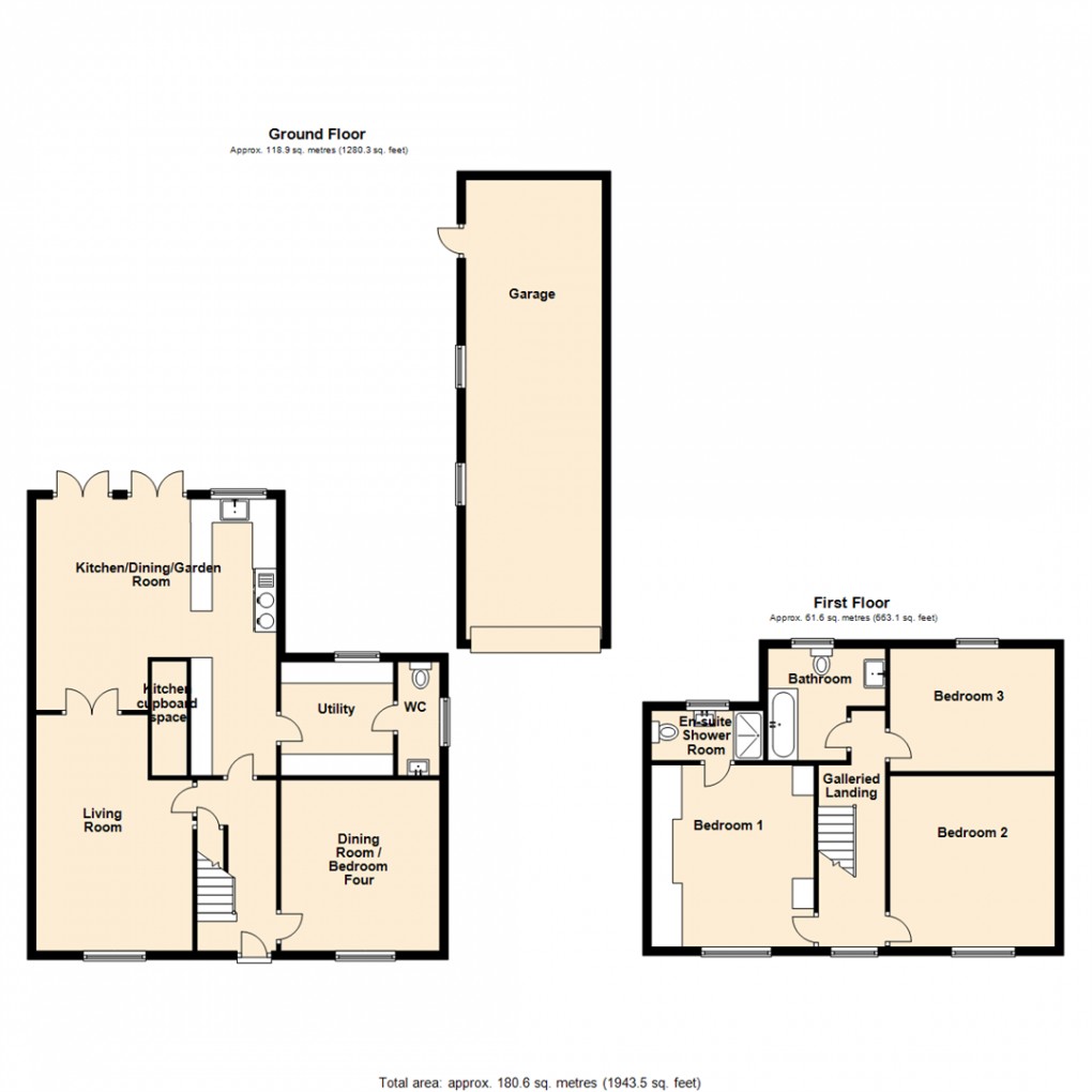 Floorplan for Pinfold Lane, Mickletown Methley, Leeds