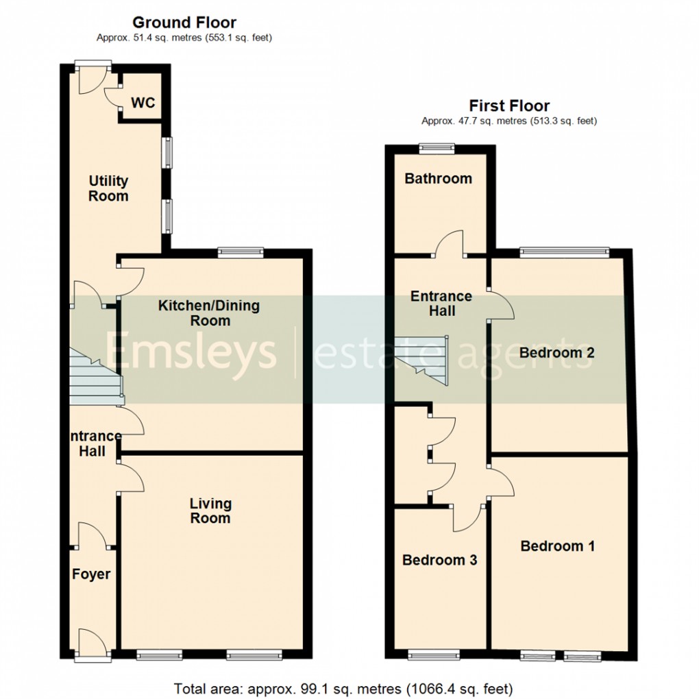 Floorplan for Churchfield Road, Rothwell, Leeds