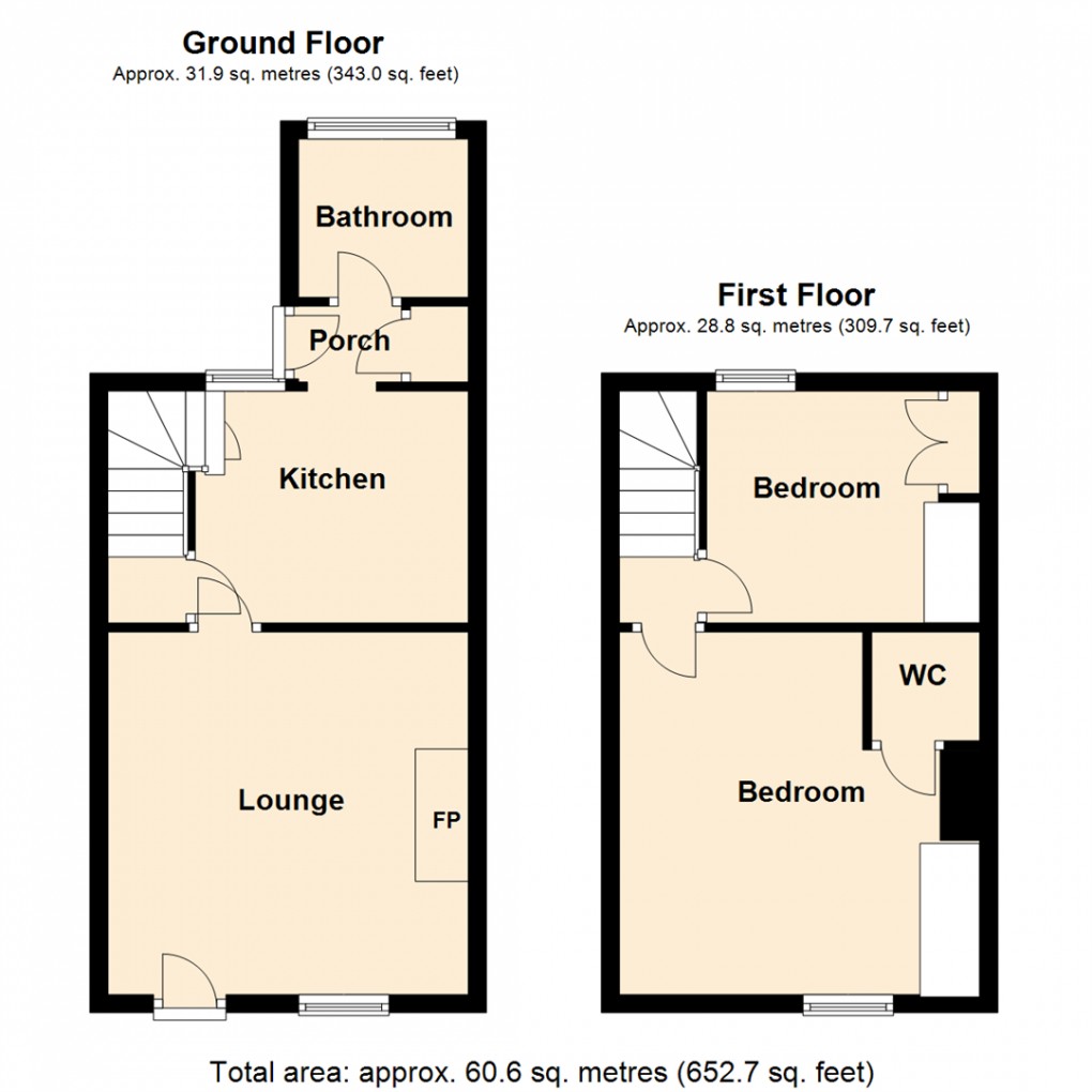 Floorplan for New Row, Micklefield, Leeds