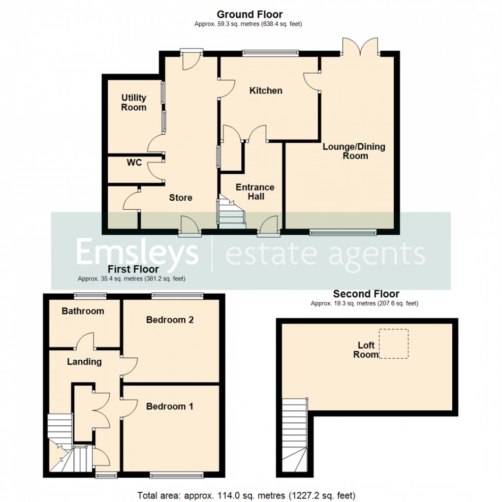 Floorplan for Spibey Crescent, Rothwell, Leeds