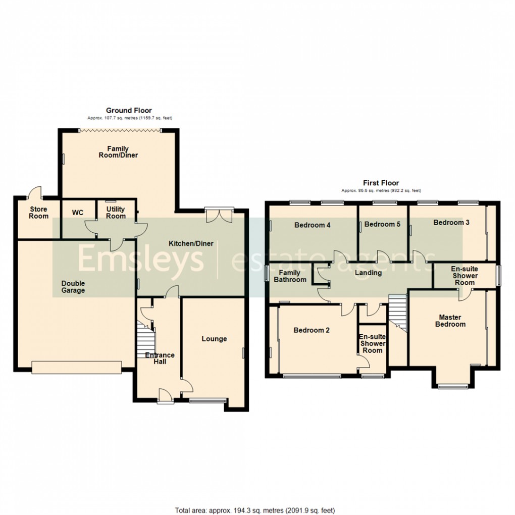 Floorplan for Harvest Close, Garforth, Leeds