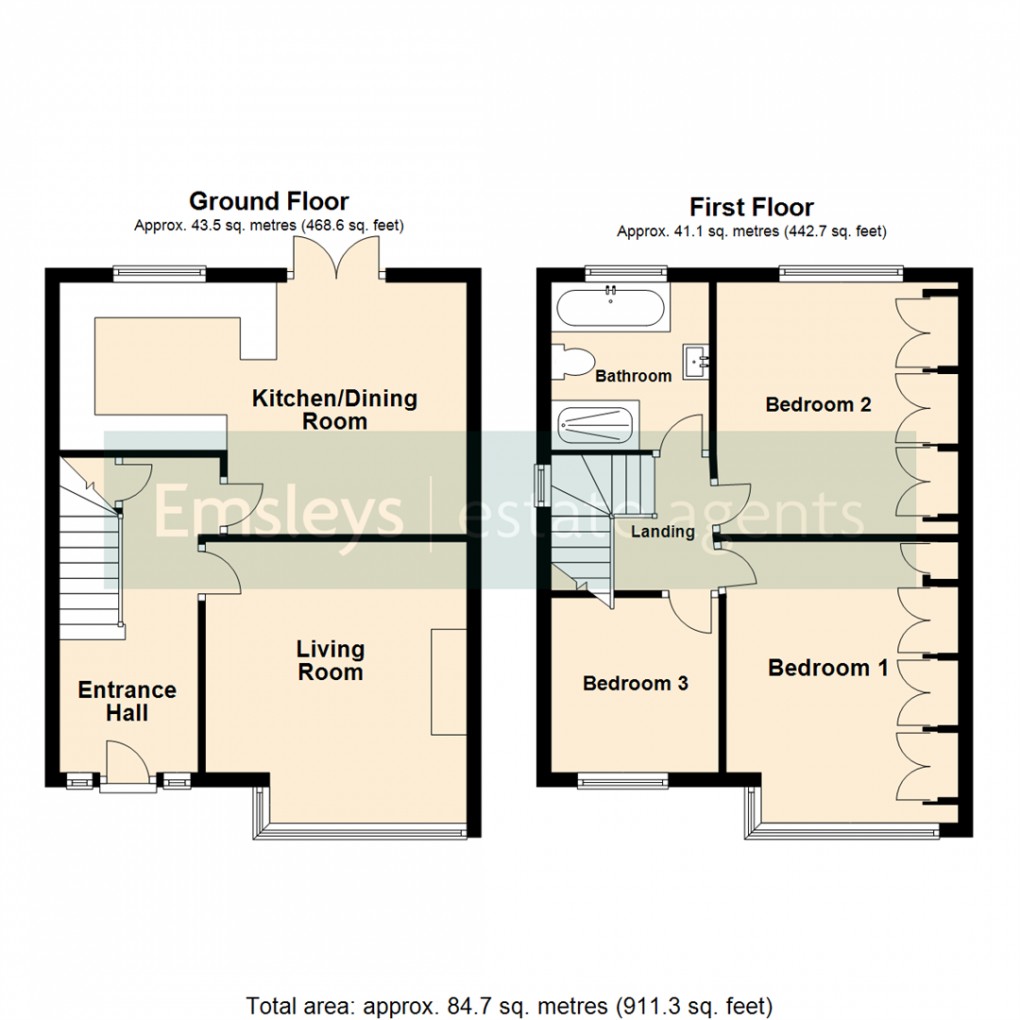 Floorplan for Manston Crescent, Leeds