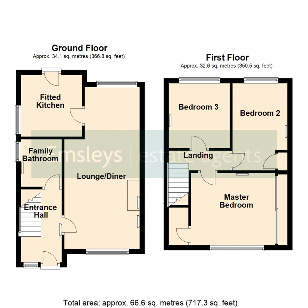 Floorplan for Fairburn Drive, Garforth Leeds