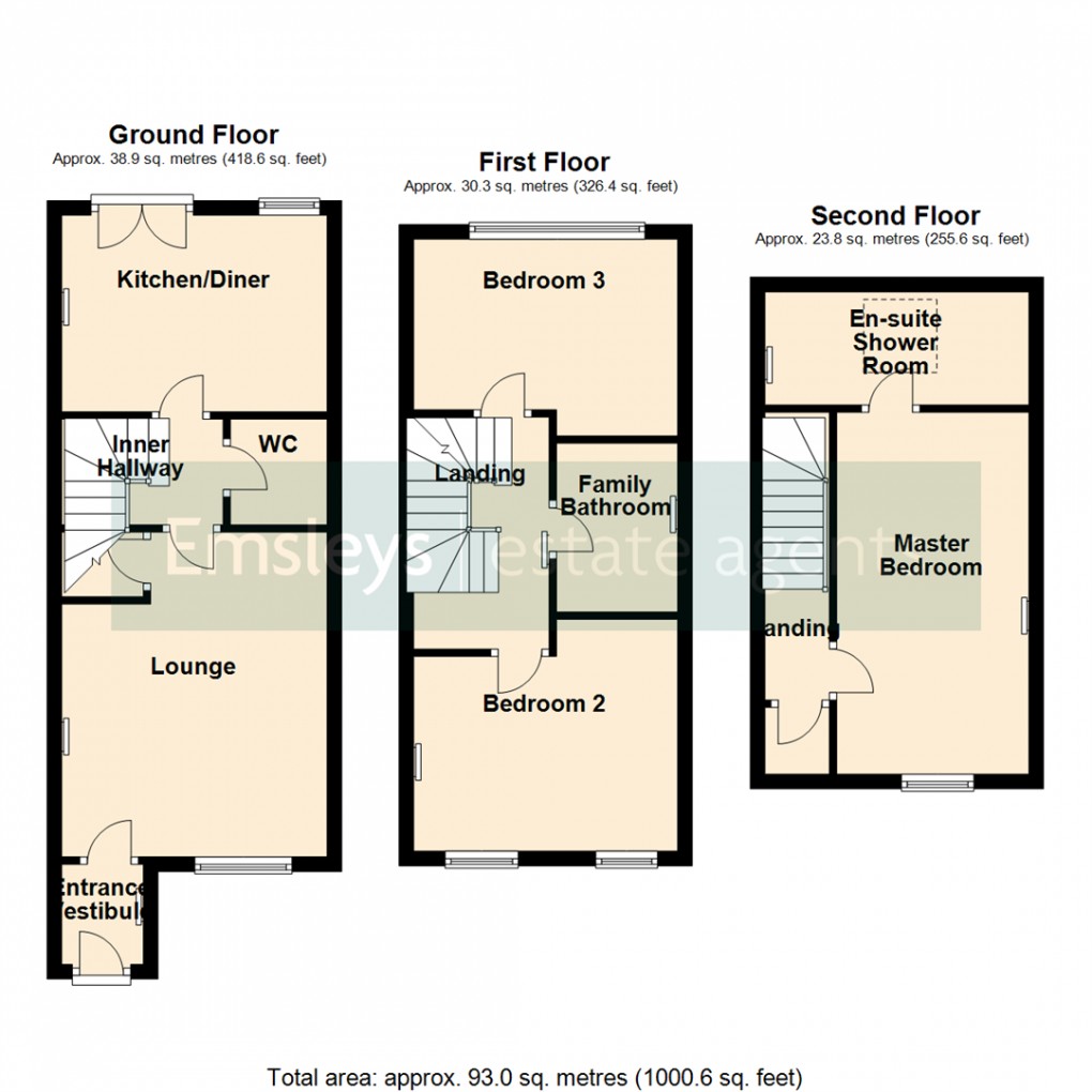 Floorplan for Daisy Bank Avenue, Micklefield, Leeds