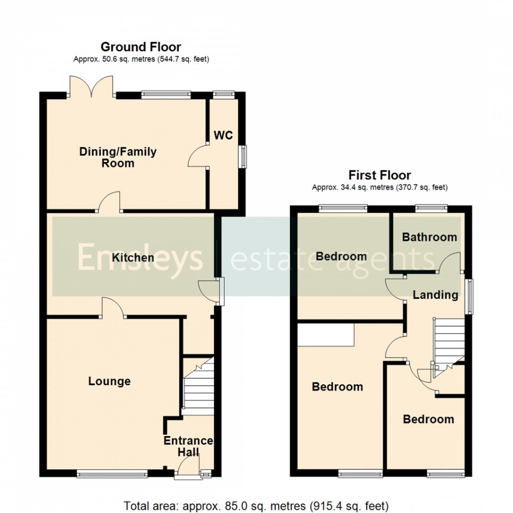 Floorplan for Park Avenue, Sherburn In Elmet, Leeds