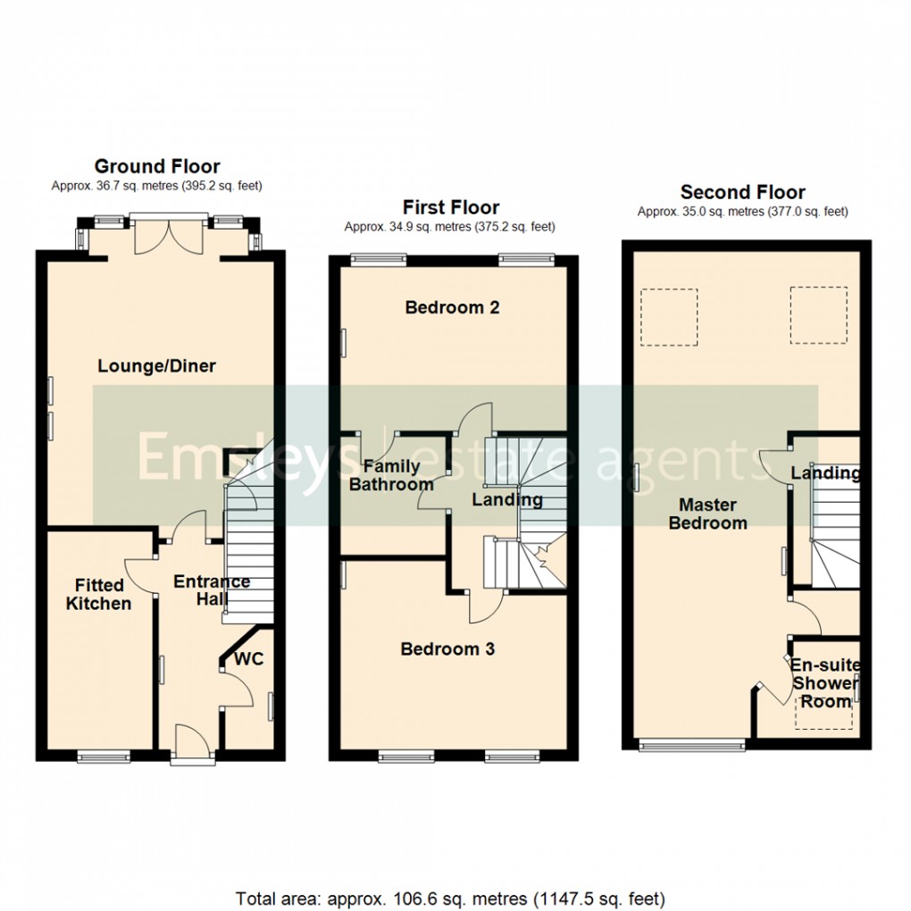 Floorplan for Peck Field Rise, Micklefield, Leeds