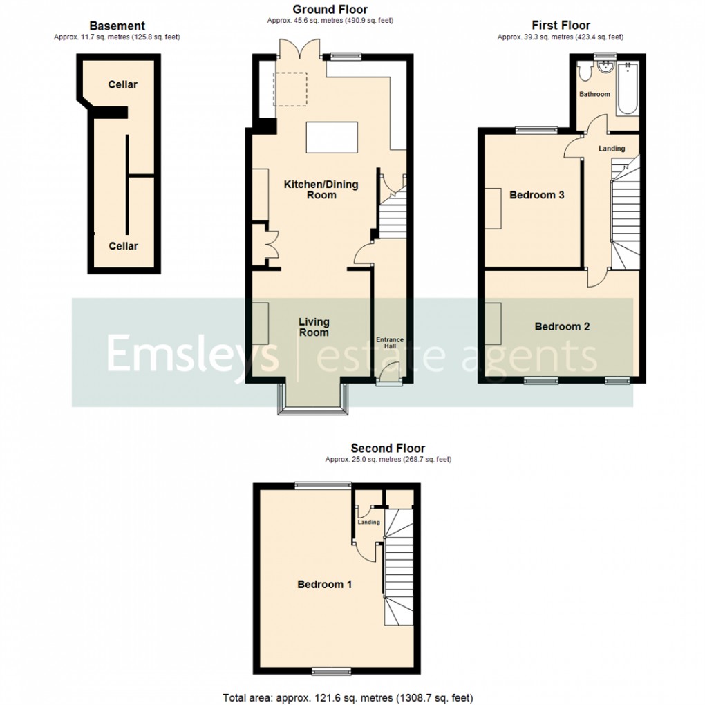 Floorplan for Marshall Terrace, Crossgates, Leeds