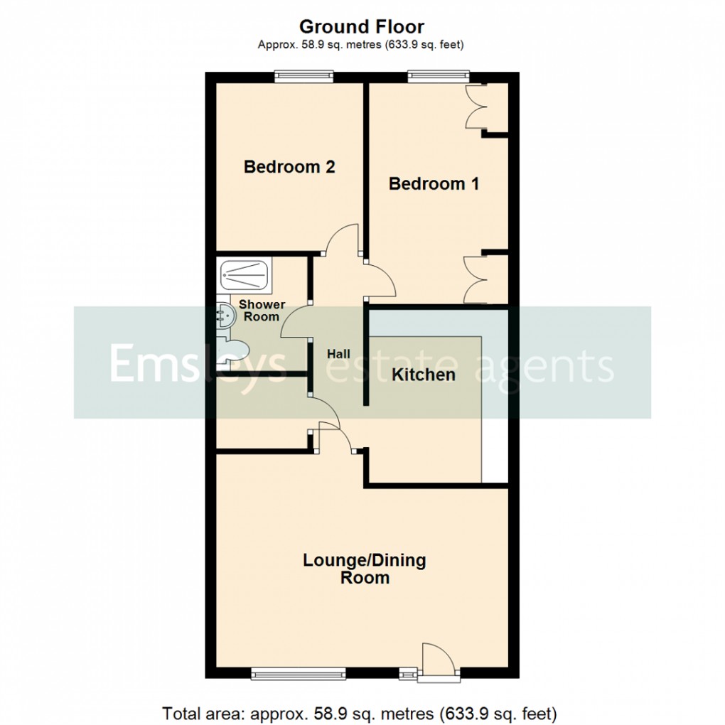 Floorplan for Sandbed Lawns, Leeds