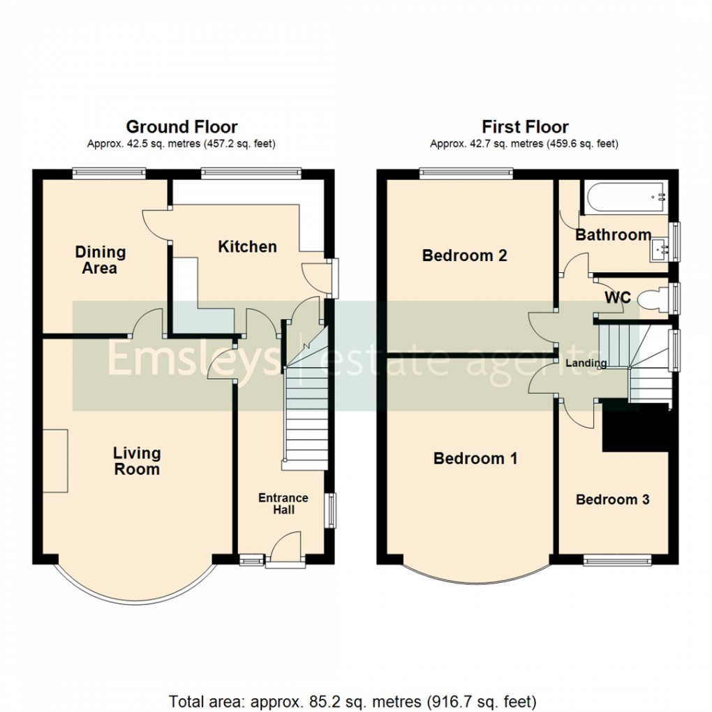 Floorplan for Lulworth Crescent, Leeds