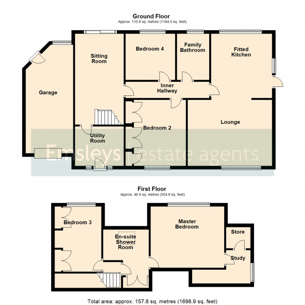 Floorplan for Whitehouse Drive, Great Preston, Leeds