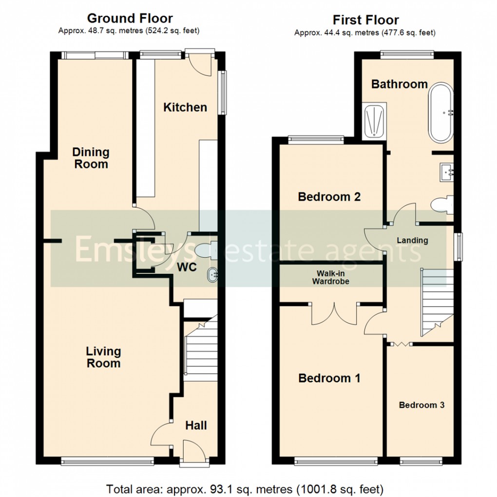 Floorplan for Main Street, Scholes, Leeds