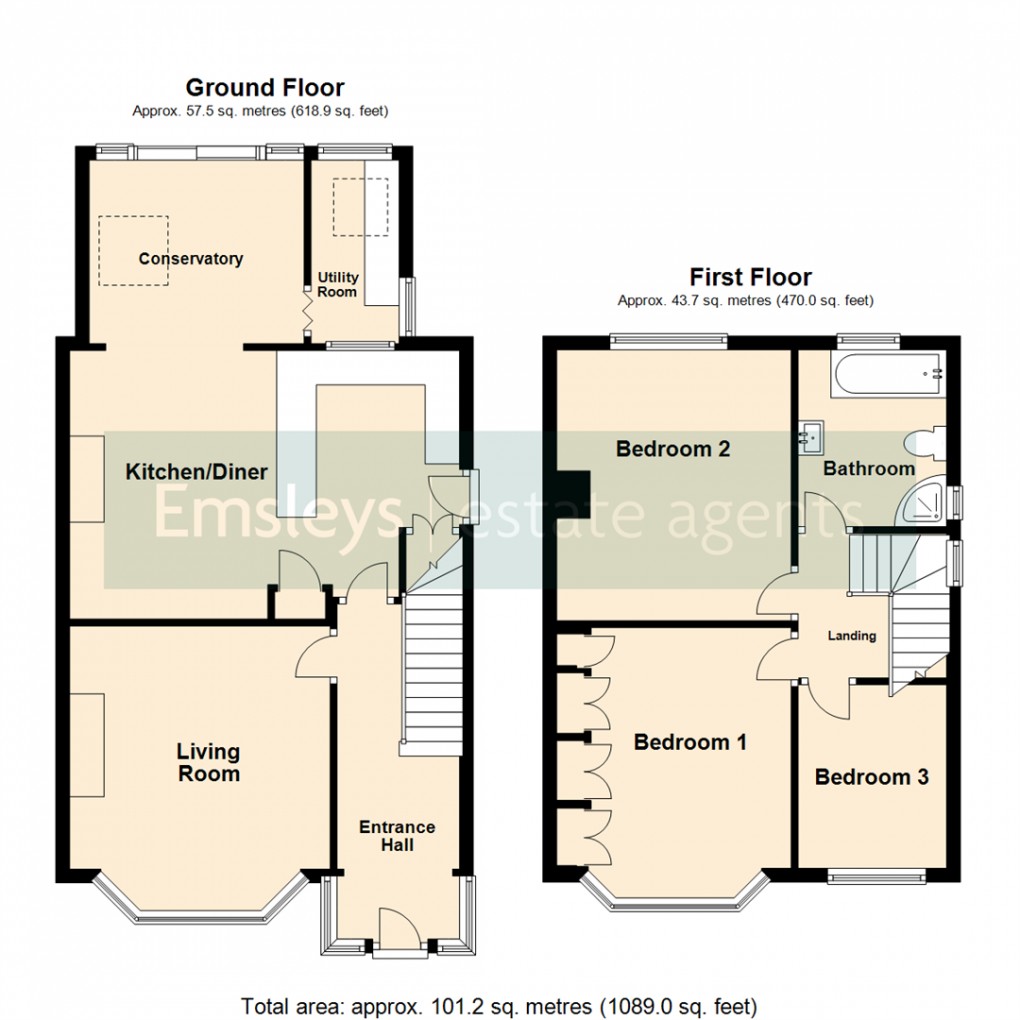 Floorplan for Ring Road, Crossgates, Leeds