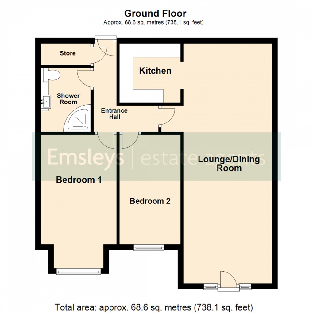 Floorplan for Sandbed Lawns, Leeds