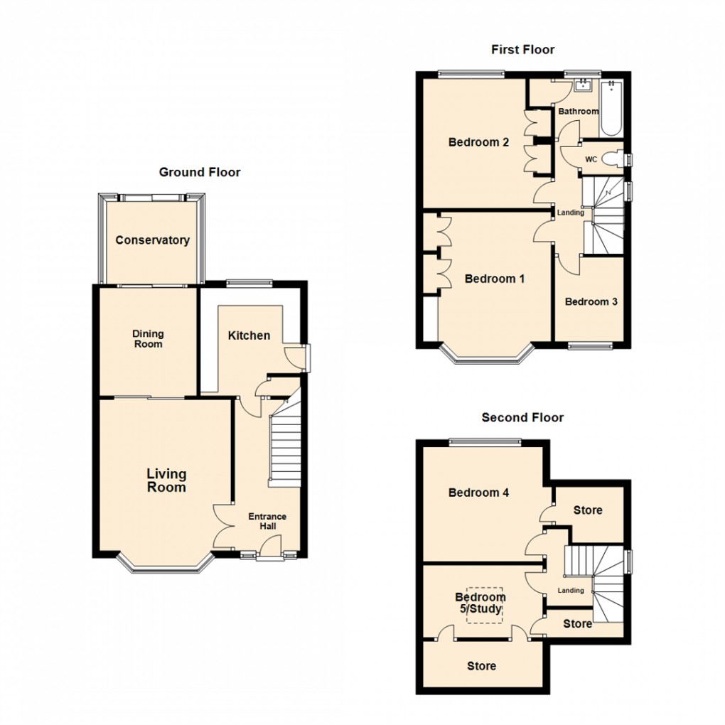 Floorplan for Manston Way, Leeds