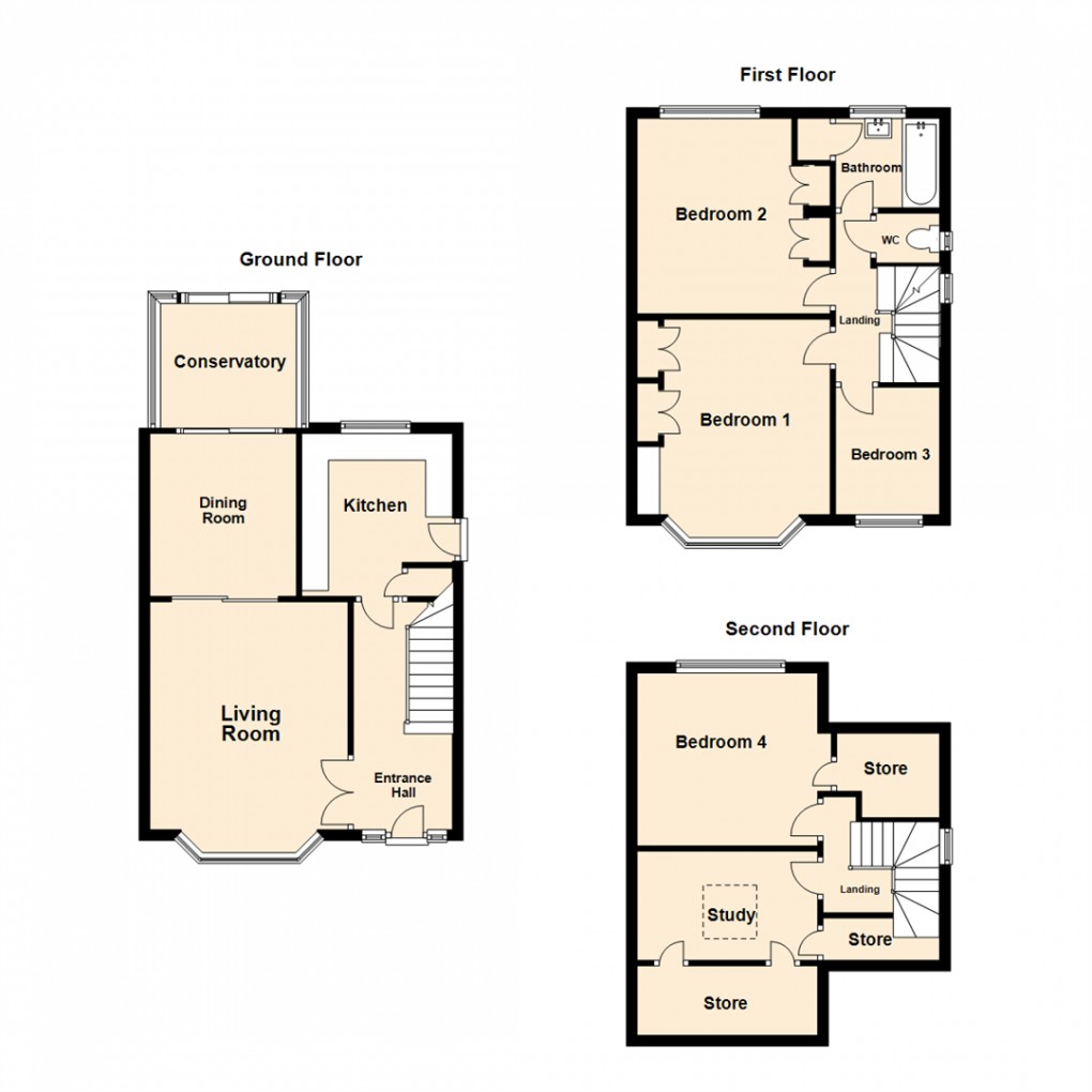 Floorplan for Manston Way, Leeds