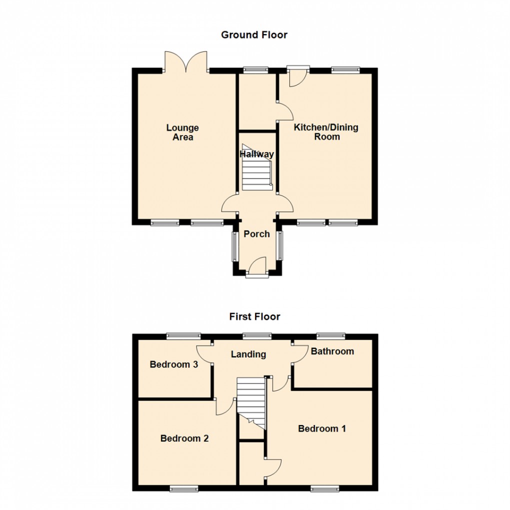 Floorplan for Pinfold Lane, Mickletown Methley, Leeds