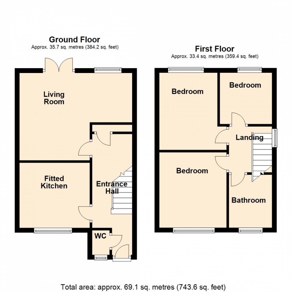 Floorplan for Burley Close, South Milford, Leeds