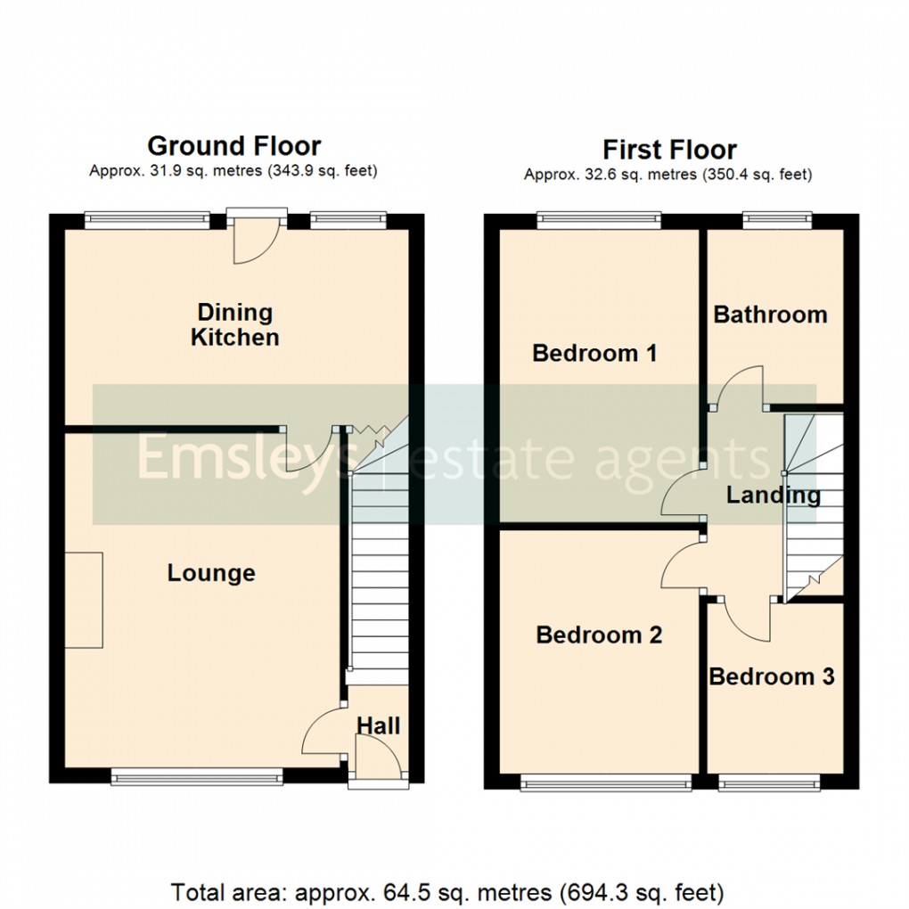 Floorplan for Knightsway, Robin Hood, Wakefield