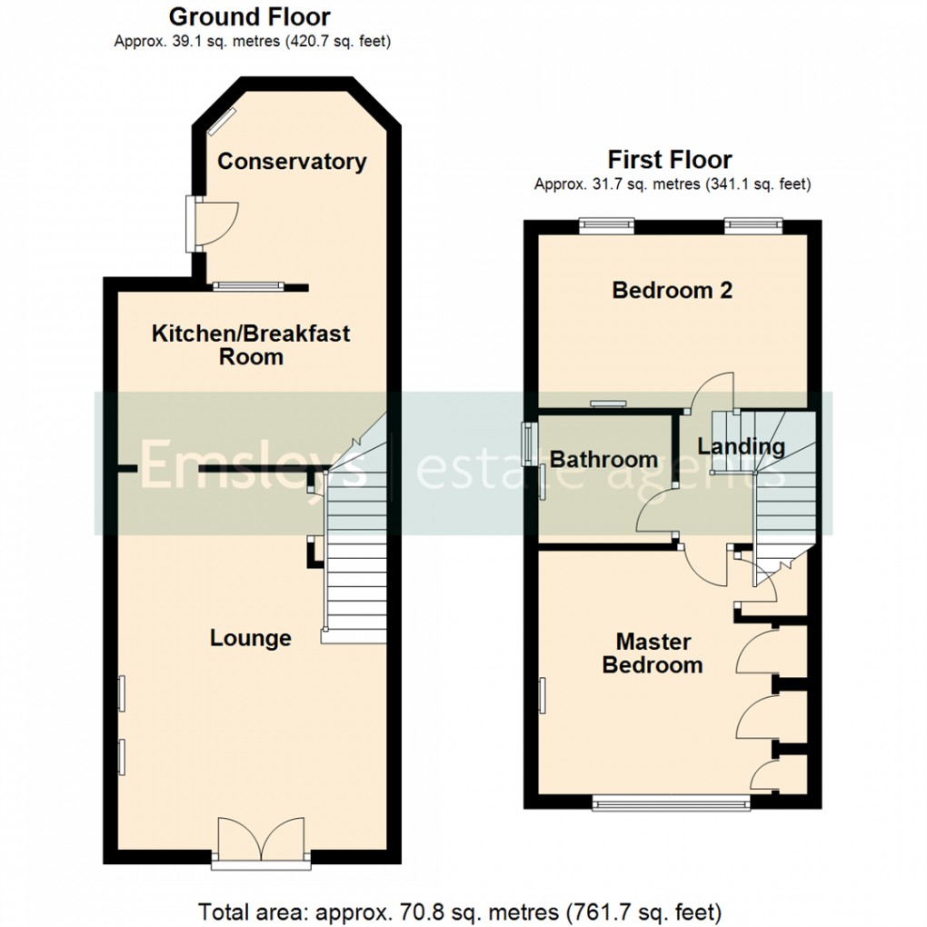 Floorplan for Oxford Drive, Kippax, Leeds