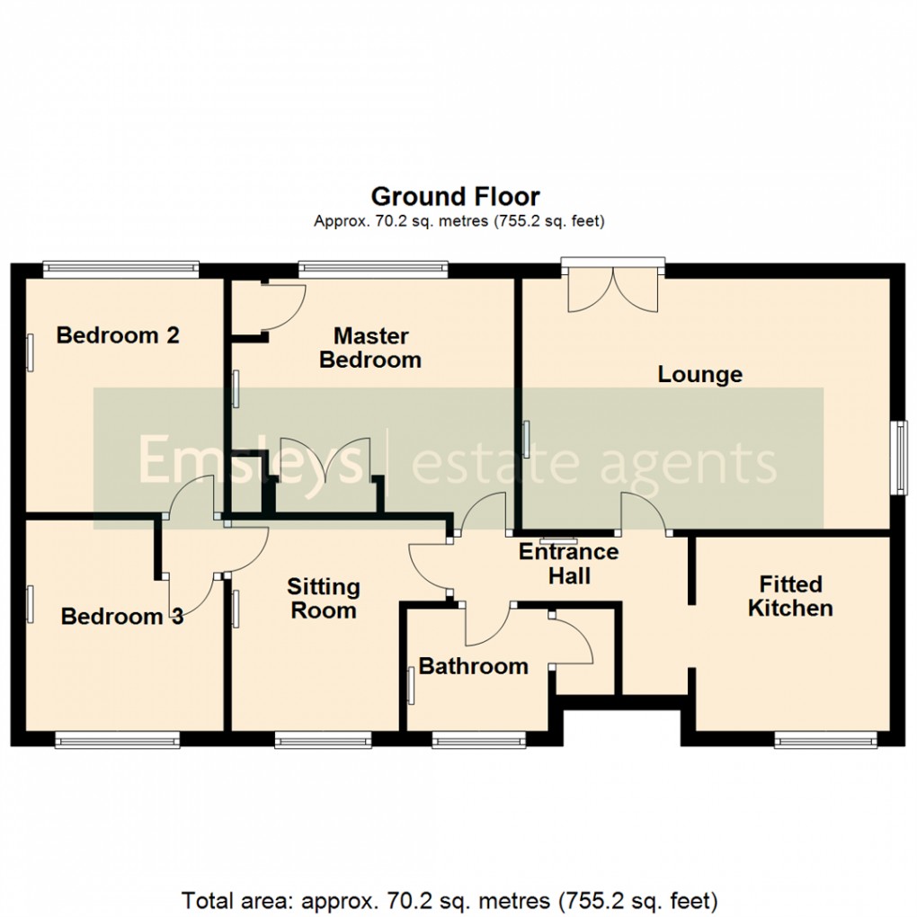 Floorplan for Lincoln Walk, Kippax, Leeds