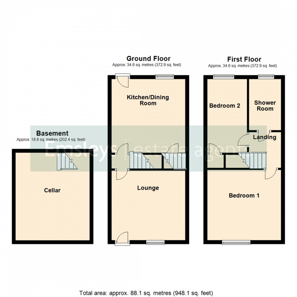 Floorplan for Meynell Avenue, Rothwell, Leeds