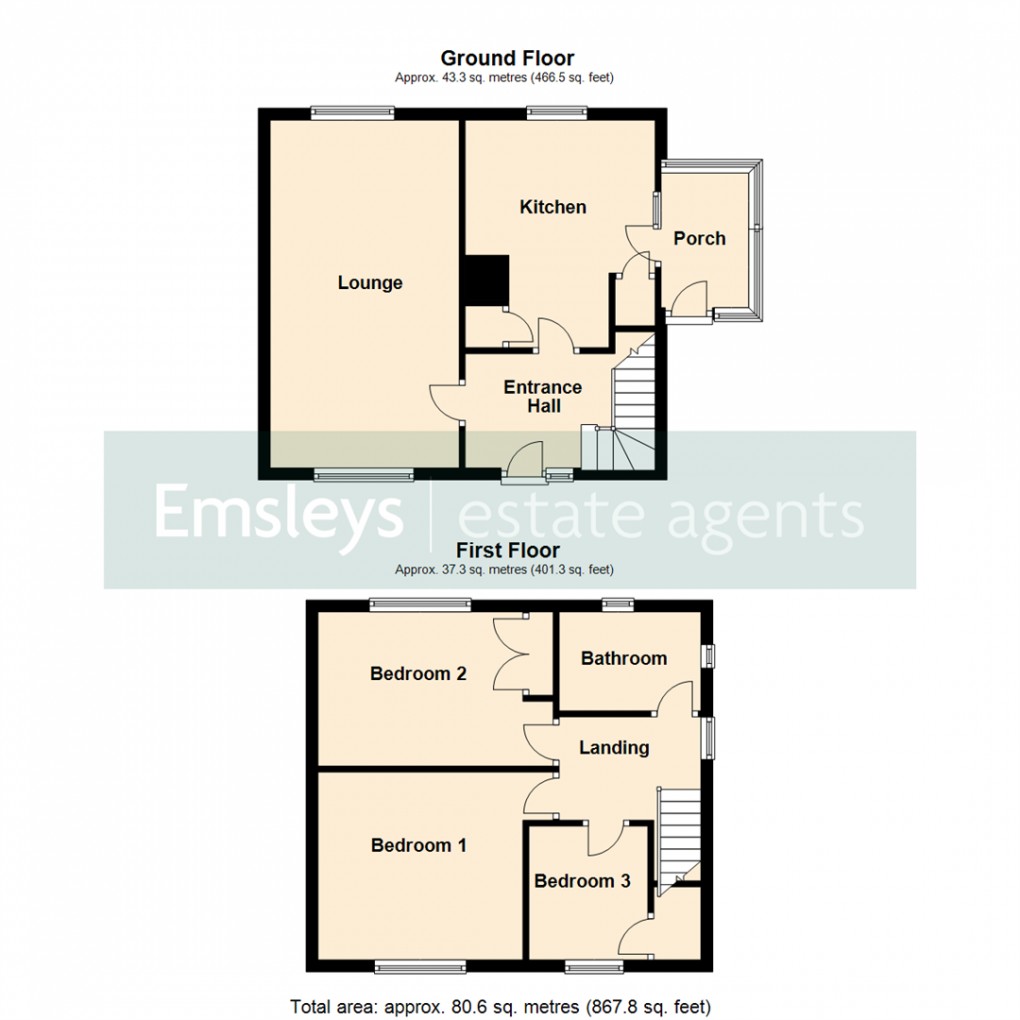 Floorplan for Eastdean Grove, Leeds