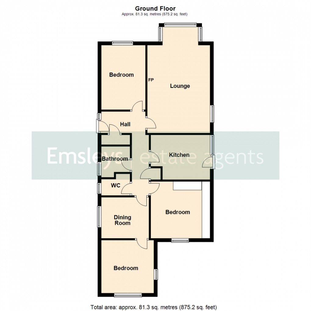 Floorplan for Sandgate Drive, Kippax, Leeds