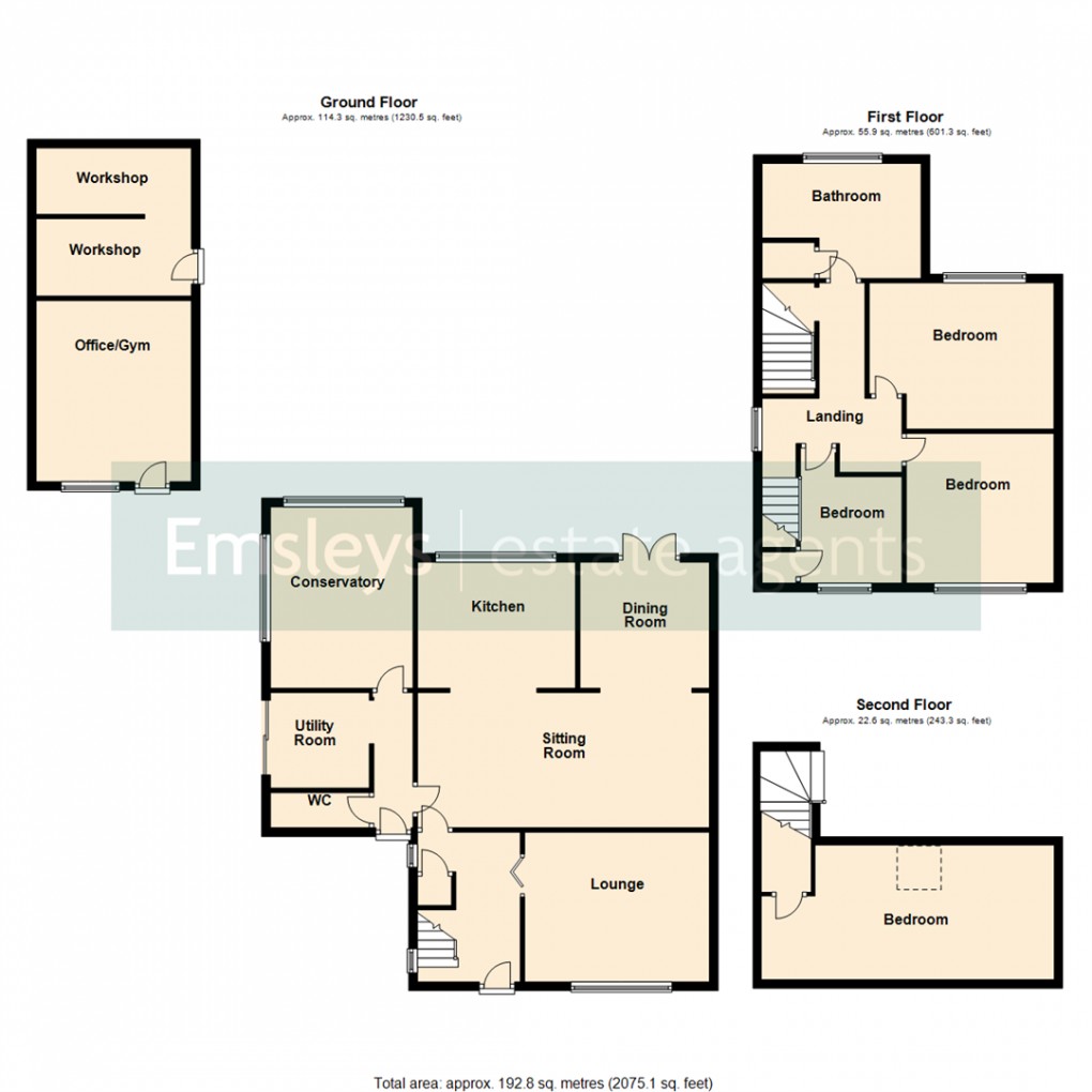 Floorplan for Spibey Crescent, Rothwell, Leeds