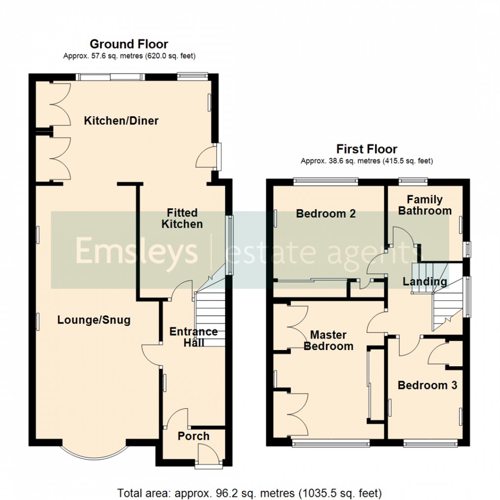 Floorplan for Acaster Drive, Garforth, Leeds