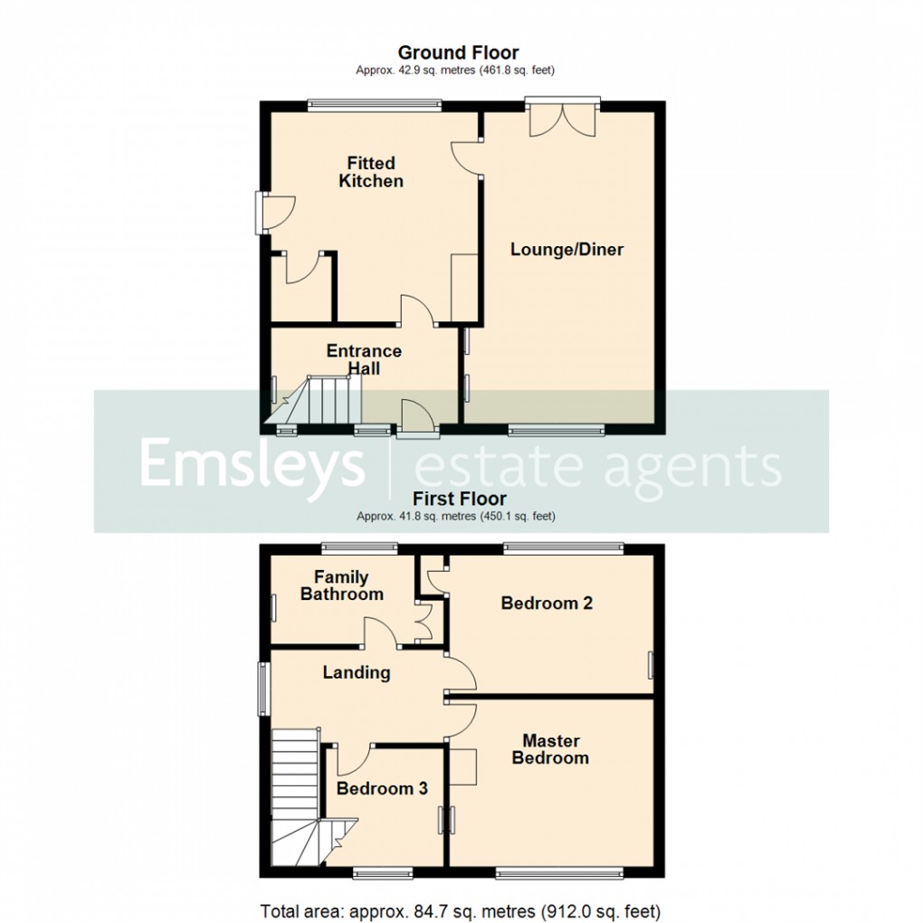 Floorplan for Sycamore Avenue, Kippax, Leeds