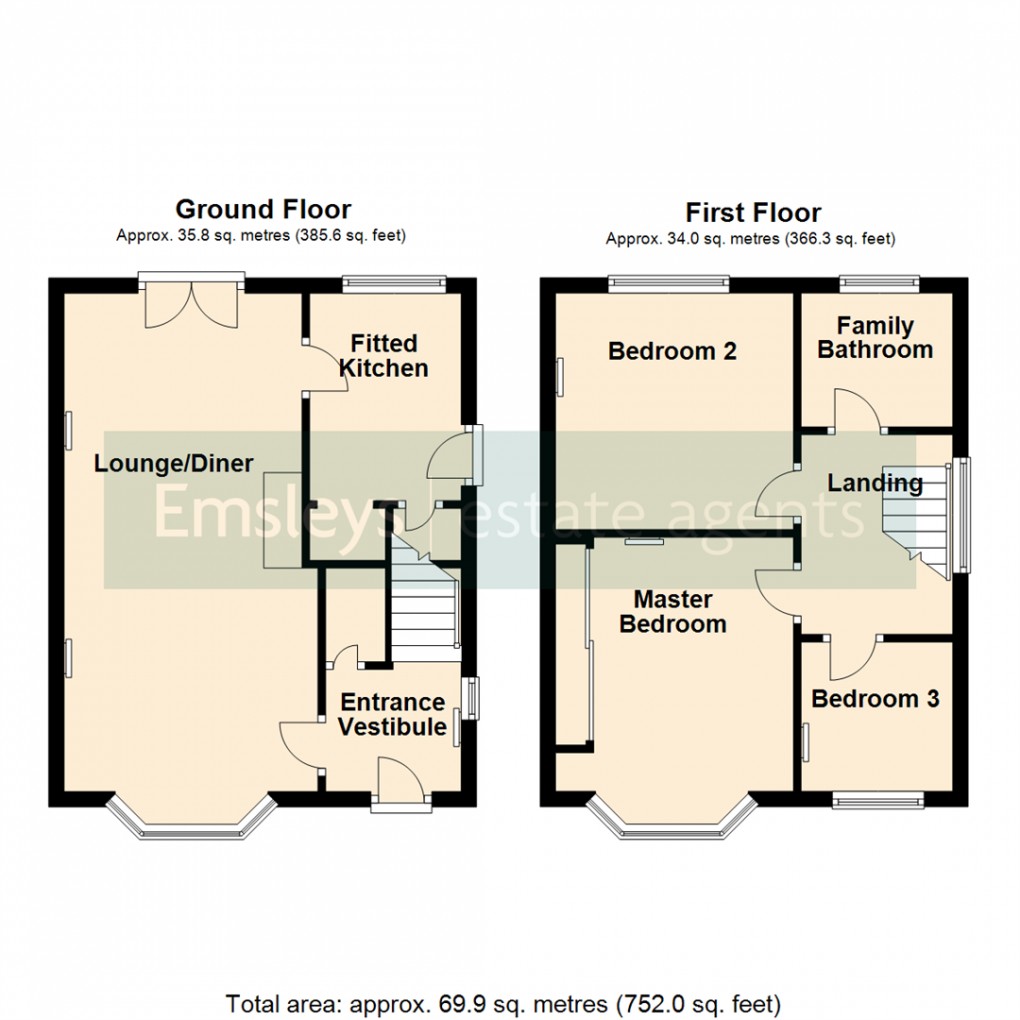 Floorplan for Woodland Grove, Swillington, Leeds