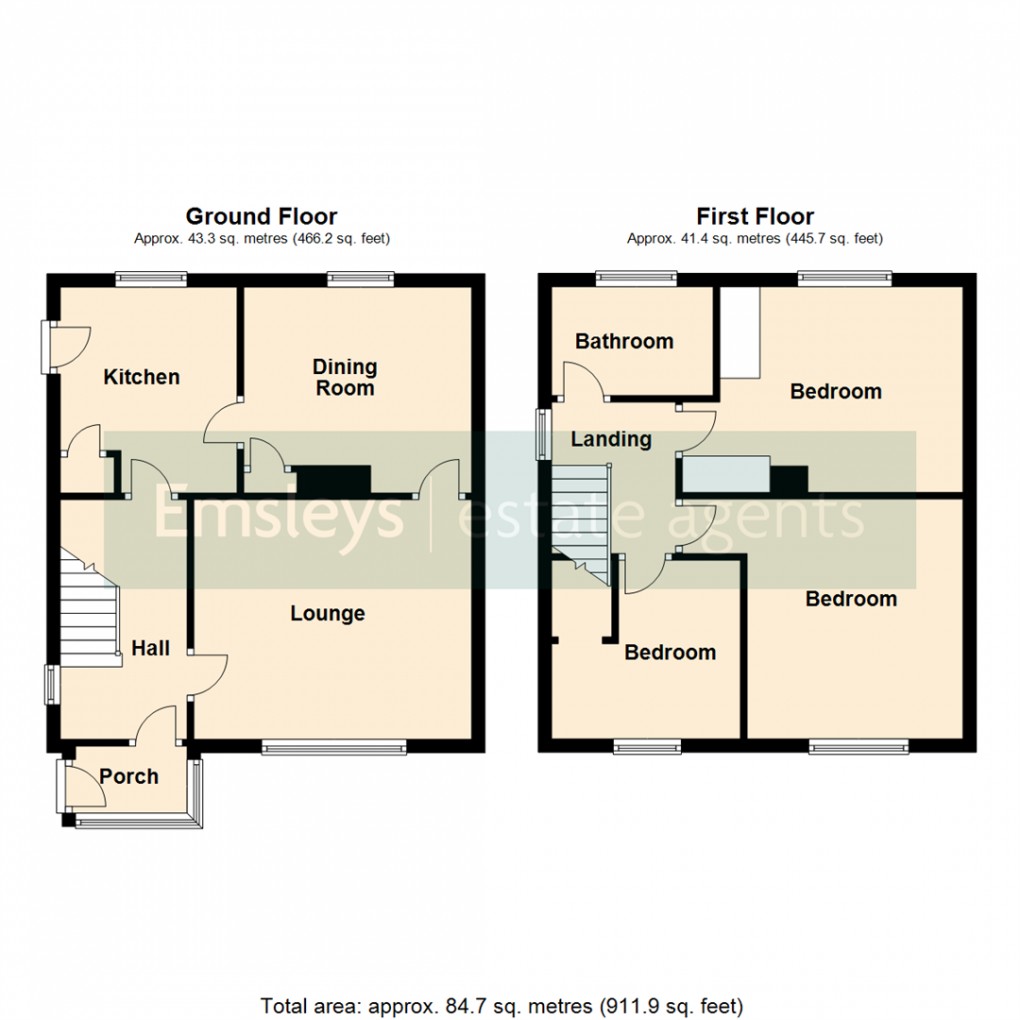 Floorplan for Stansfield Drive, Castleford