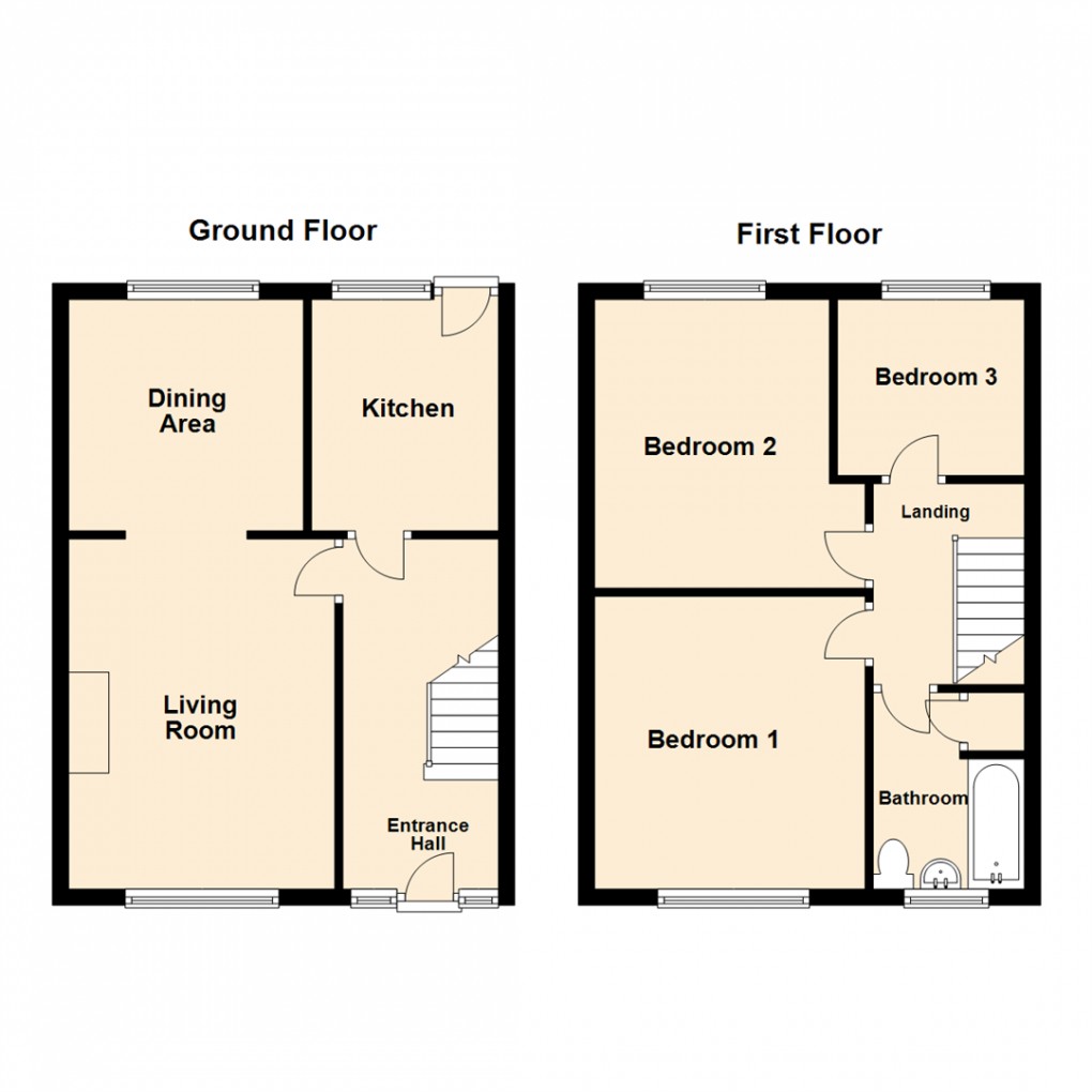 Floorplan for Wilfred Avenue, Halton, Leeds