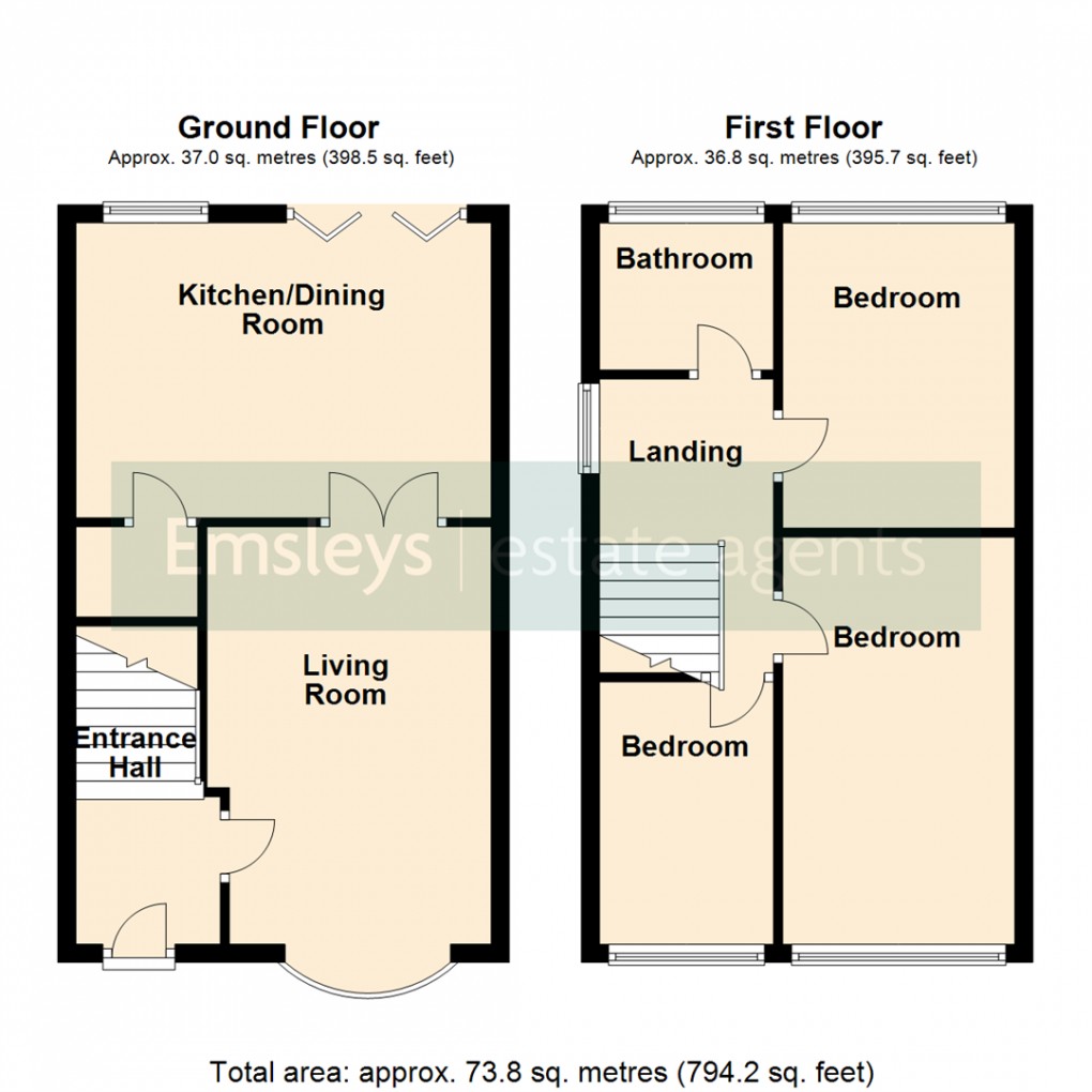 Floorplan for Swithens Drive, Rothwell, Leeds