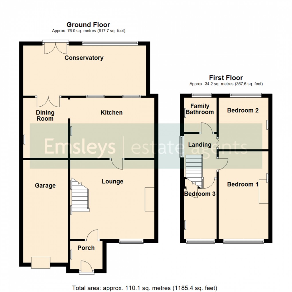 Floorplan for Rowan Place, Garforth. Leeds