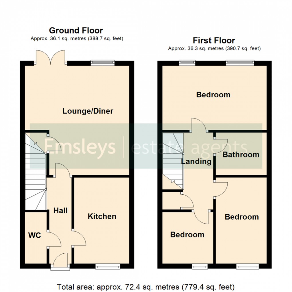 Floorplan for Croft Close, South Milford, Leeds