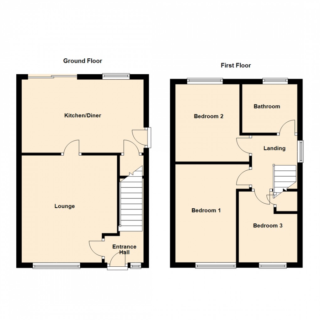 Floorplan for Park Avenue, Sherburn In Elmet, Leeds