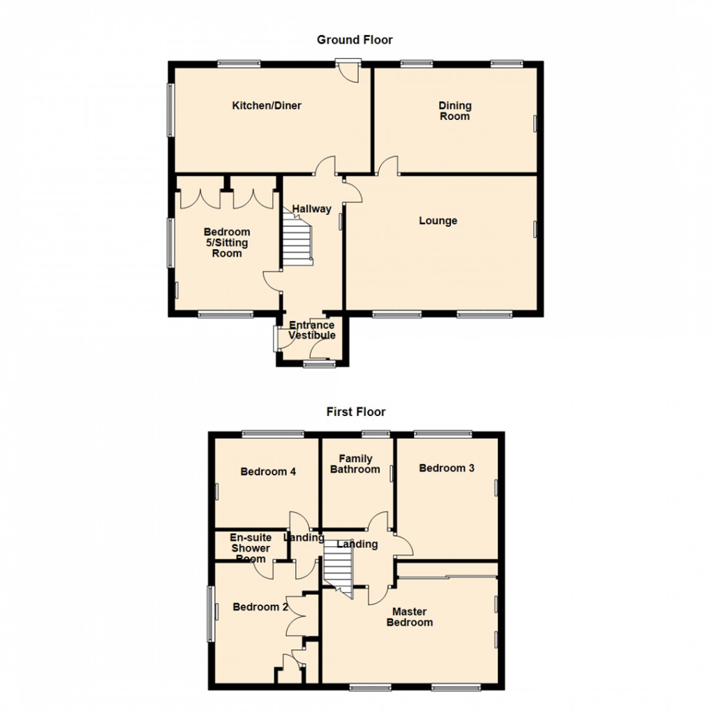 Floorplan for Eastwood Grove, Garforth, Leeds