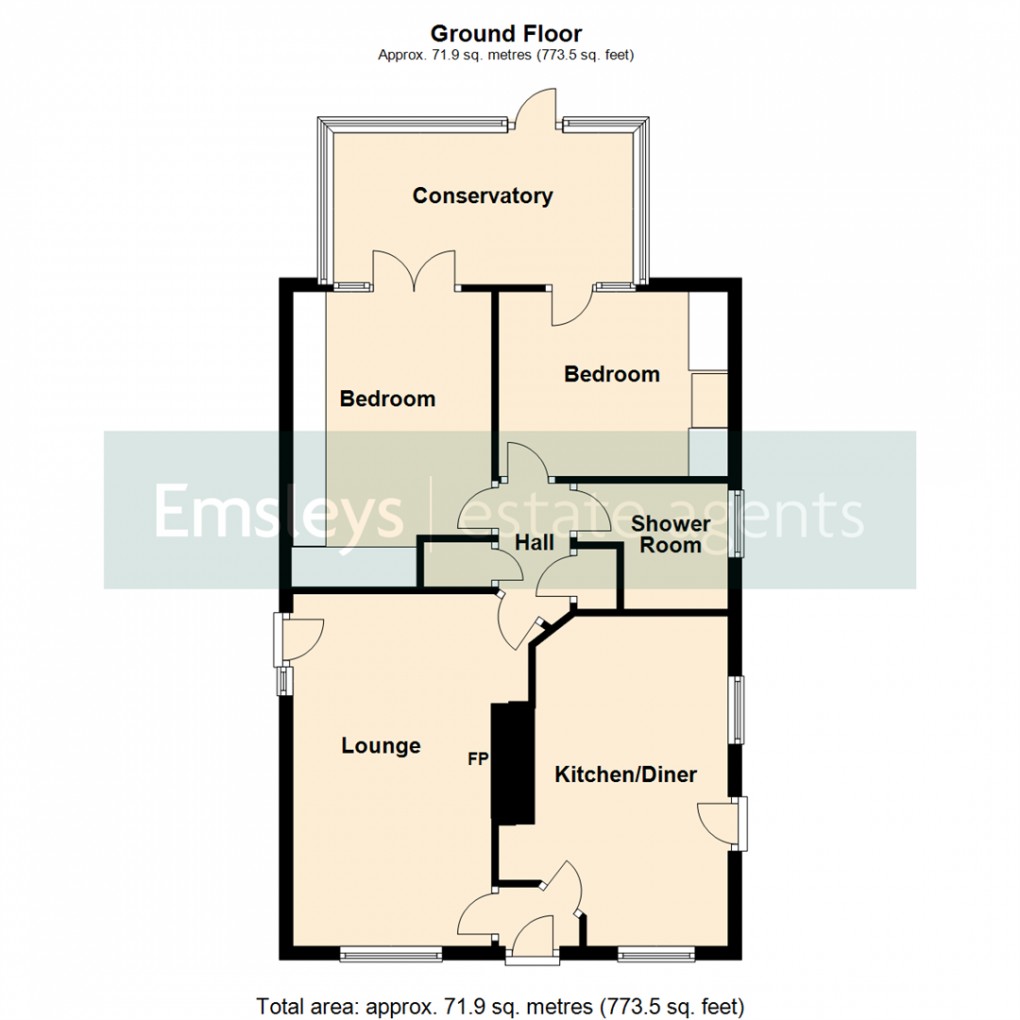 Floorplan for Cawdel Close, South Milford, Leeds