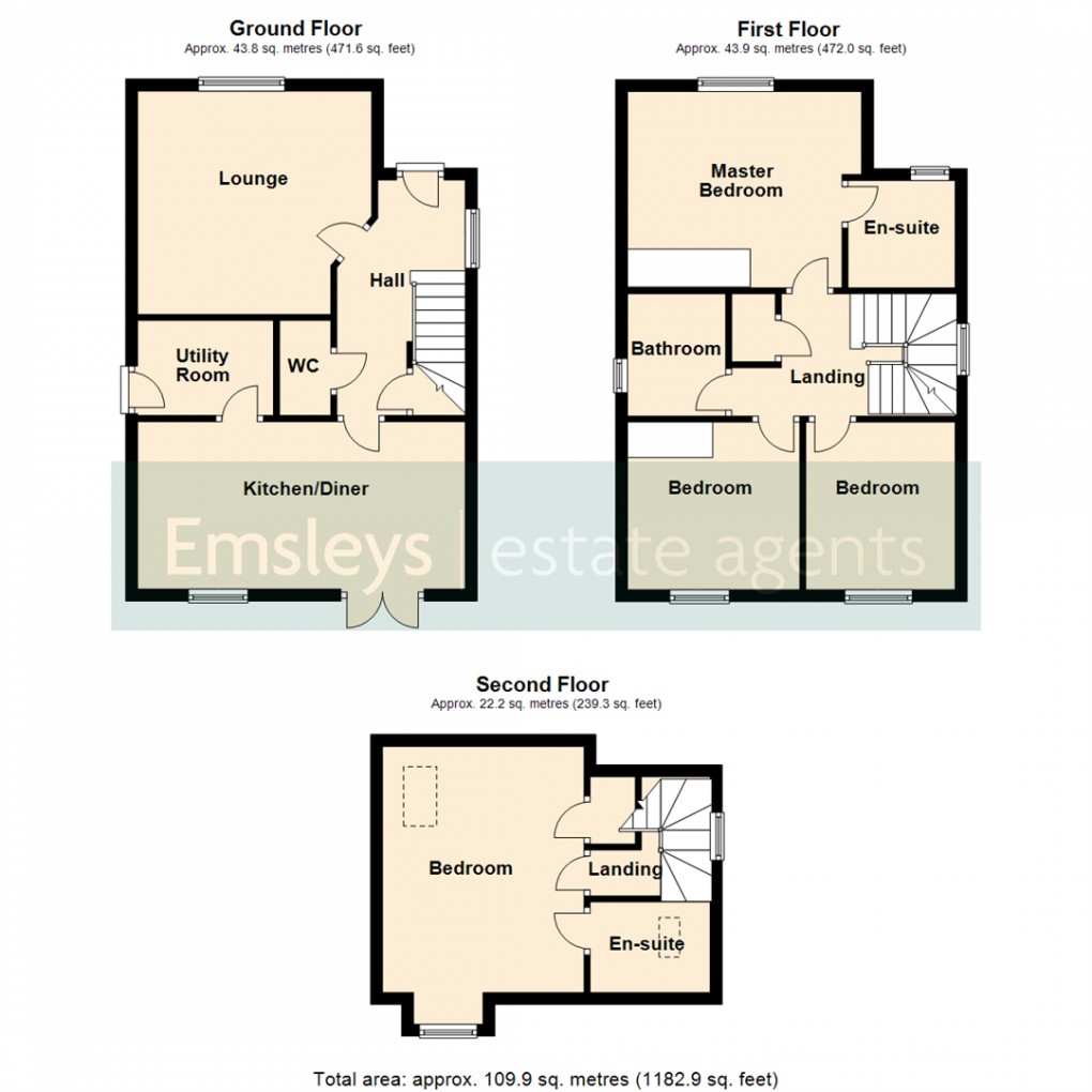 Floorplan for Brunswick Crescent, Sherburn In Elmet, Leeds