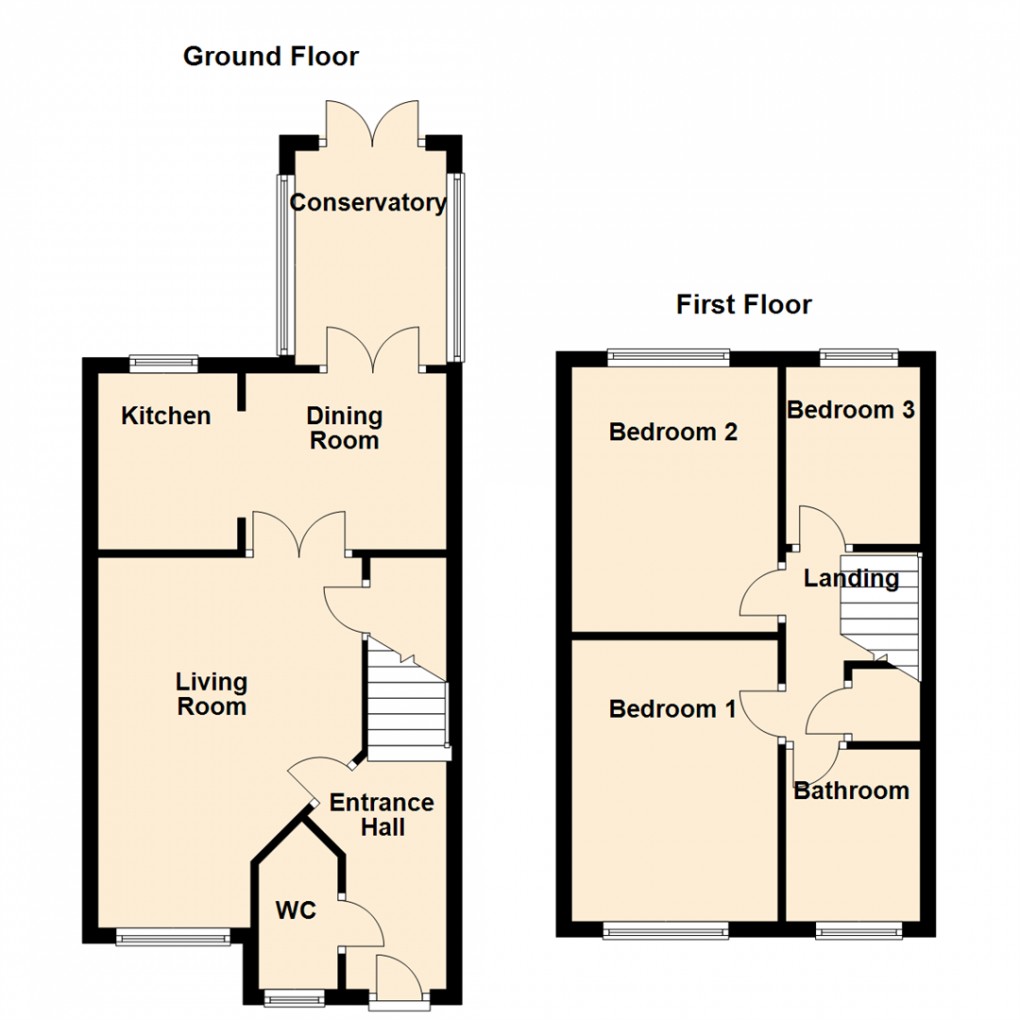 Floorplan for Blayds Garth, Woodlesford, Leeds